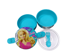 LicRocky Barbie 2 Containers Lunch Box 850 ml For Girls Back To School Kids And Return Gift Use It As Single Or Double As Per Your Need