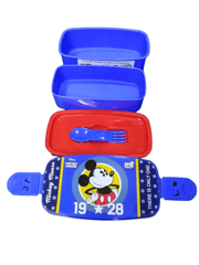 LicRocky Mickey 2 Containers Lunch Box 850 ml For Boys Back To School Kids And Return Gift Use It As Single Or Double As Per Your Need