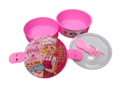 LicRocky Barbie 2 Containers Lunch Box 850 ml For Girls Back To School Kids And Return Gift Use It As Single Or Double As Per Your Need