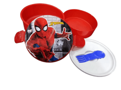 LicRocky Spiderman 2 Containers Lunch Box 850 ml For Boys Back To School Kids And Return Gift Use It As Single Or Double As Per Your Need