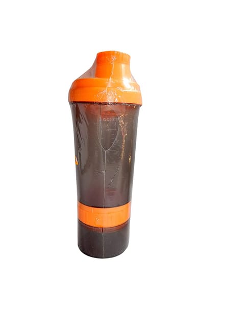 Gym Protien Shaker Sipper Bottle/Glass Ml Milk/Juice Sipper Bottle with Flip Cap Classic Bottle Shaker-Orange