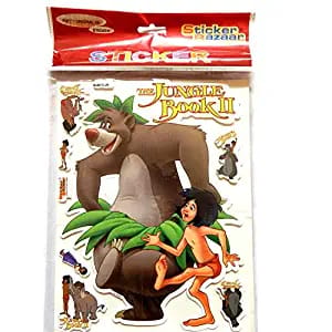 (Pack of 2) The Jungle Book II Foam(A4) Self Adhesive Sparkle Stickers for Party Decoration, Art & Craft, Card Making, Scrap Booking, Paper Decoration, School Crafts for Kids Stickers (Pack of 2)