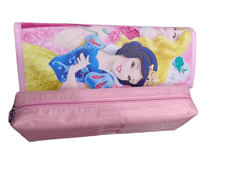 Disney Princess Cartoon Character Large Capacity Zipper Canvas Pencil Case/Pouch for School Kids/Teenagers / Boys / Girls and Best for Gifting / Birthday