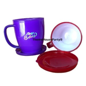 Plain HAPPY BIRTHDAY Mug for Gifting Ideal for Birthday Gift and Return Gift Color as per Availability set of 2