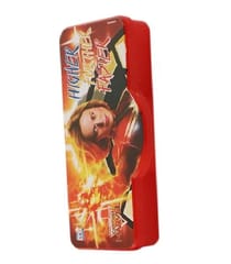 Avengers Captain Marvel Cartoon Theme Shaped Kid's Plastic Pencil Box with Compartment Return Gifts for Kids Birthday Party, Size - 22x11x3 Cm New Year Gift Festival Gift ( Colour & Print As Per Available )