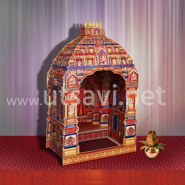 Eco Friendly Minakshi Makhar 36" For Ganpati Festival