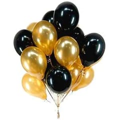 10th Happy Birthday Balloon Decoration ,Decoration Theme- For Kids Gold & Black , Happy Birthday Decoration Service At Your Door-Step,(10th Birthday Decoration)