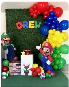 Mario birthdapy party Balloons decoration services at your doorstep