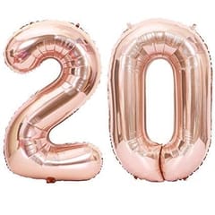 20th Happy Birthday Balloon Decoration , For Girls Decoration Theme-Golden & Pink ,Happy Birthday Decoration Service At Your Door-Step,( 20th Birthday Decoration For Girls )