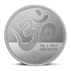 MMTC-PAMP  20 gm Silver Lakshmi Ganesh Coin  By cThemeHouseParty