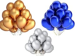 11th Happy Birthday Balloon Decoration ,Decoration Theme-Gold & Silver & Blue, Happy Birthday Decoration Service At Your Door-Step,( 11th Birthday Decoration )