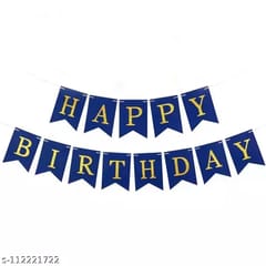 19th Happy Birthday Balloon Decoration ,Decoration Theme- For Kids Blue & Silver & Gold Happy Birthday Decoration Service At Your Door-Step,(19th Birthday Decoration)