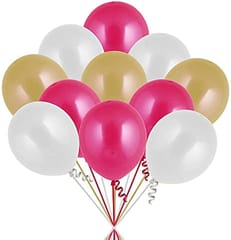 13th Happy Birthday Balloon Decoration ,Decoration Theme-Gold & Pink & White, Happy Birthday Decoration Service At Your Door-Step,( 13th Birthday Decoration )