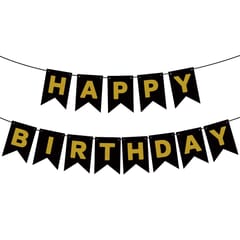 25th Happy Birthday Balloon Decoration ,Decoration Theme- Gold & Black , Happy Birthday Decoration Service At Your Door-Step,( 25th Birthday Decoration )