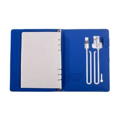 Classy Blue Jute 8000 mAh Diary PowerBank with 16gb Pendrive