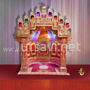 Copper Temple Makhar 48" For Ganpati Festival(1.5FT)