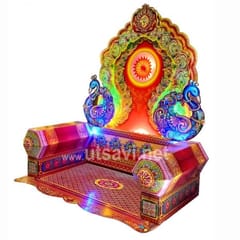 Mayurasan Makhar 27" For Ganpati Festival(1.5FT)