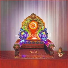 Mayurasan Makhar 27" For Ganpati Festival(1.5FT)