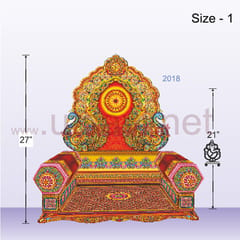 Mayurasan Makhar 27" For Ganpati Festival(1.5FT)