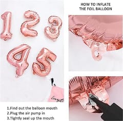 1st Happy Birthday Balloon Decoration ,Decoration Theme-Rose Golden  , Happy Birthday Decoration Service At Your Door-Step,( 1st Birthday Decoration For Baby Girl)