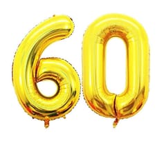 60th Happy Birthday Balloon Decoration ,Decoration Theme- Gold & Black , Happy Birthday Decoration Service At Your Door-Step,( 60th Birthday Decoration )