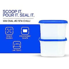 Tupperware Oval Dry Storage Containers 1.1L 4pc Gift Set ,Kitchen Accesories