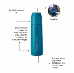 TUPPERWARE TUPP BUDDY 520 ML (1PC)-PEACOCK test , Drinkware, Insulated  Bottle , Hot or Cold Bottle