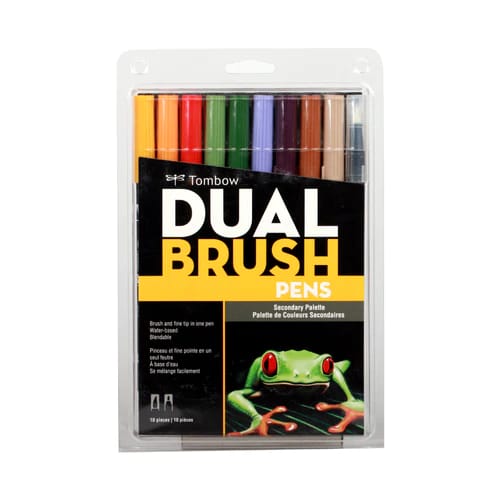 TOMBOW DUAL BRUSH PENS SECONDARY PALETTE (10 PC)