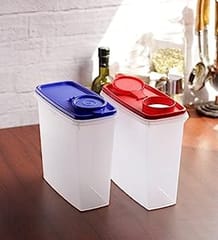 Tupperware Modular Mates Plastic Cereal Storer Set, 2.3 litres, Set of 2, White