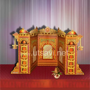 Jaipur Palace 3 Jali Set For Ganpati Festival(1.5FT)