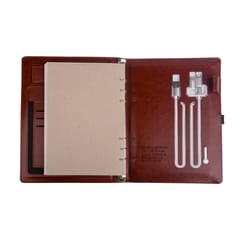 Executive Dark Tan Leather Finished 8000mAh Power bank Diary is a great corporate gift for your manager and employees to make them feel special