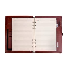 Executive Dark Tan Leather Finished 8000mAh Power bank Diary is a great corporate gift for your manager and employees to make them feel special