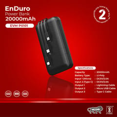 P0101 20000 Enduro - Black Powerbanks are something that we use daily also very durable and easy to carry around.