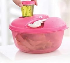 Tupperware Eat Salad On The Go Plastic Storage - 1L- Midget , Purple ,Gift Set