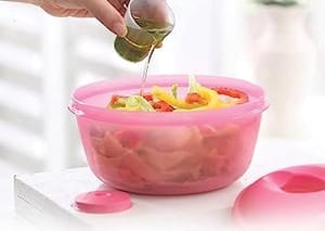 Tupperware Eat Salad On The Go Plastic Storage - 1L- Midget , Purple ,Gift Set