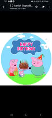 Peppa pig theme sunboard cutout and glex banner