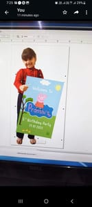 Peppa pig theme sunboard cutout and glex banner