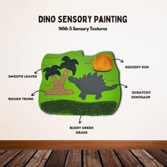 Dino Sensory Wall Painting with 5 Different Sensory Touches  Toy for Kids-55 X 44 cm