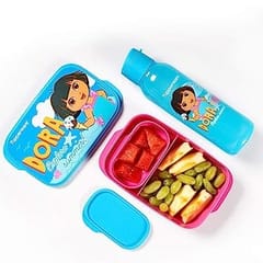 Tupperware Dora Kids Plastic Lunch Set (Pink)  Lunch Box For Back To School Kids ,Birthday Gift