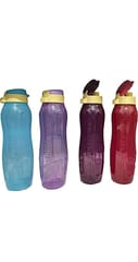 Tupperware Aquaslim Water Bottle 1 L 4 Pcs (Multicolor),For Back To School ,Collage ,Office  Water Bottle