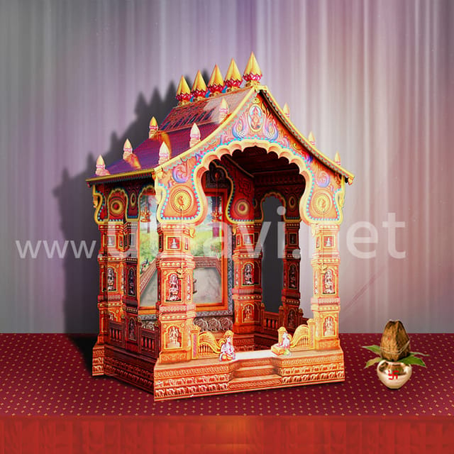 Eco Friendly Konkan Mandir Makhar 36" For Ganpati Festival