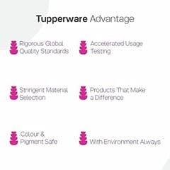 Tupperware TP-860-T187 Plastic Best Lunch (Including Bag) with Two Bowls, One Tumbler and One Square Box all (Purple) For Office