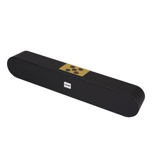 Aroma Studio-39 Play Golden Bluetooth Soundbar is a compact and versatile wireless speaker to easily connect and stream audio from any mobile device