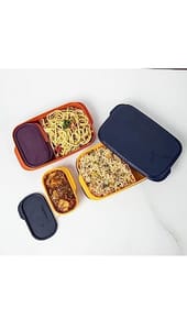 tupperware. Plastic My Lunch Liquid-Tight Lunch Box 590ml 2pc (Multicolour) Lunch Box For Back To School Kids ,Birthday Gift