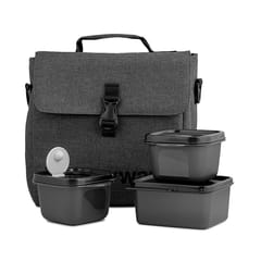 Tupperware Plastic New Urban Lunch Set (Black)