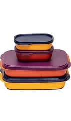 tupperware. Plastic My Lunch Liquid-Tight Lunch Box 590ml 2pc (Multicolour) Lunch Box For Back To School Kids ,Birthday Gift