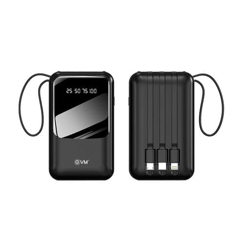 EVM 10000mAh Black Encase Mini Power bank  is ideal to carry everywhere and can be a perfect Corporate gift