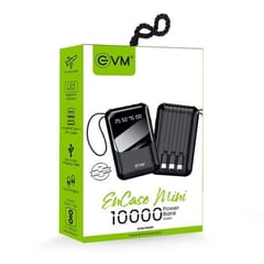 EVM 10000mAh Black Encase Mini Power bank  is ideal to carry everywhere and can be a perfect Corporate gift