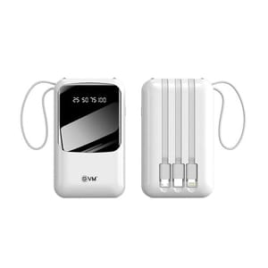 EVM 10000mAh White Encase Mini Power bank  is ideal to carry everywhere and can be a perfect Corporate gift