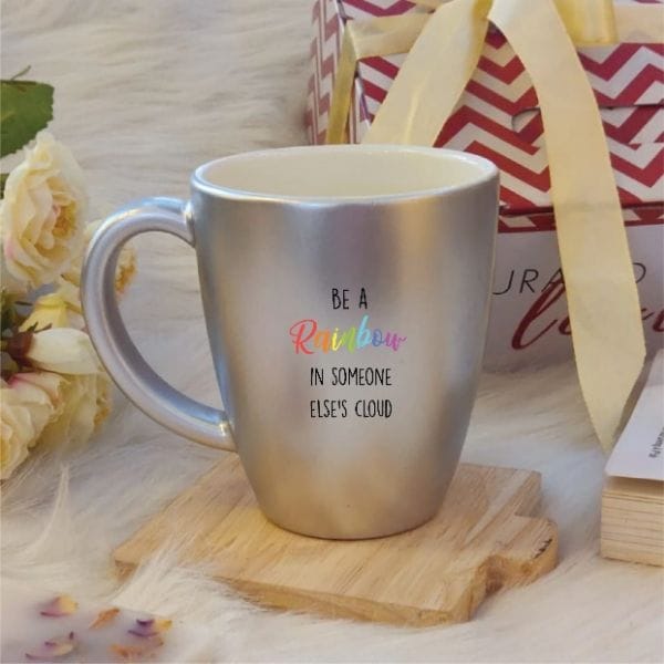 Rainbow Mug-unbreakable set of 1 silver (300ML)